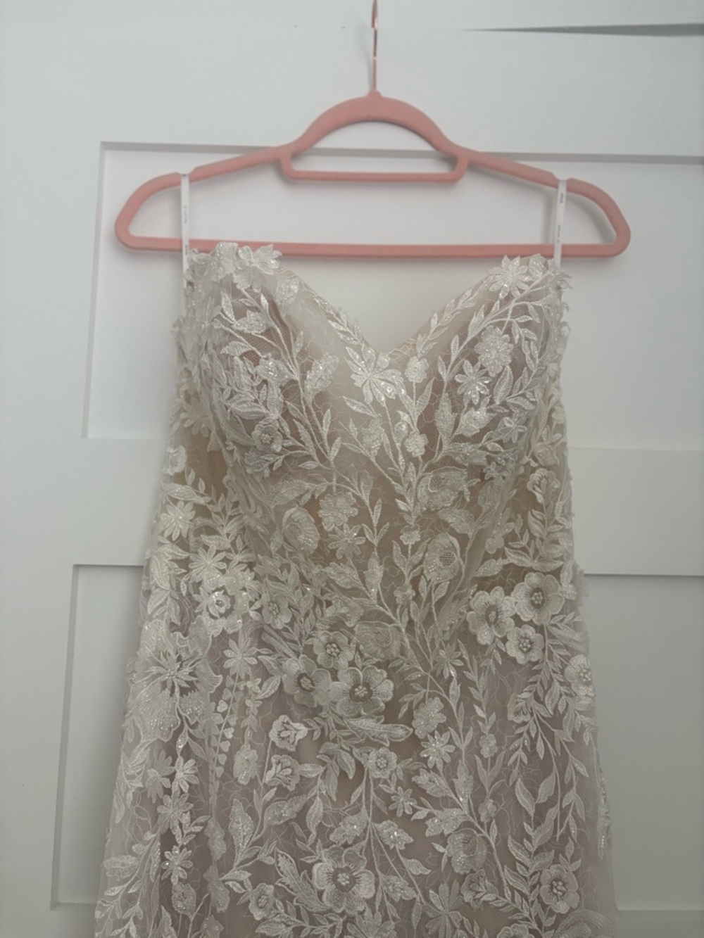 Wtoo by Watters Bettina Strapless Corset All-Over Lace Wedding Gown - Picture 6 of 16
